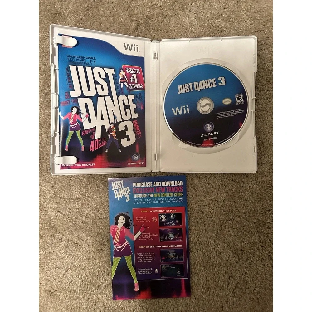 Just Dance 3 Nintendo Wii Best Buy Exclusive Katy Perry Bonus Tracks Complete